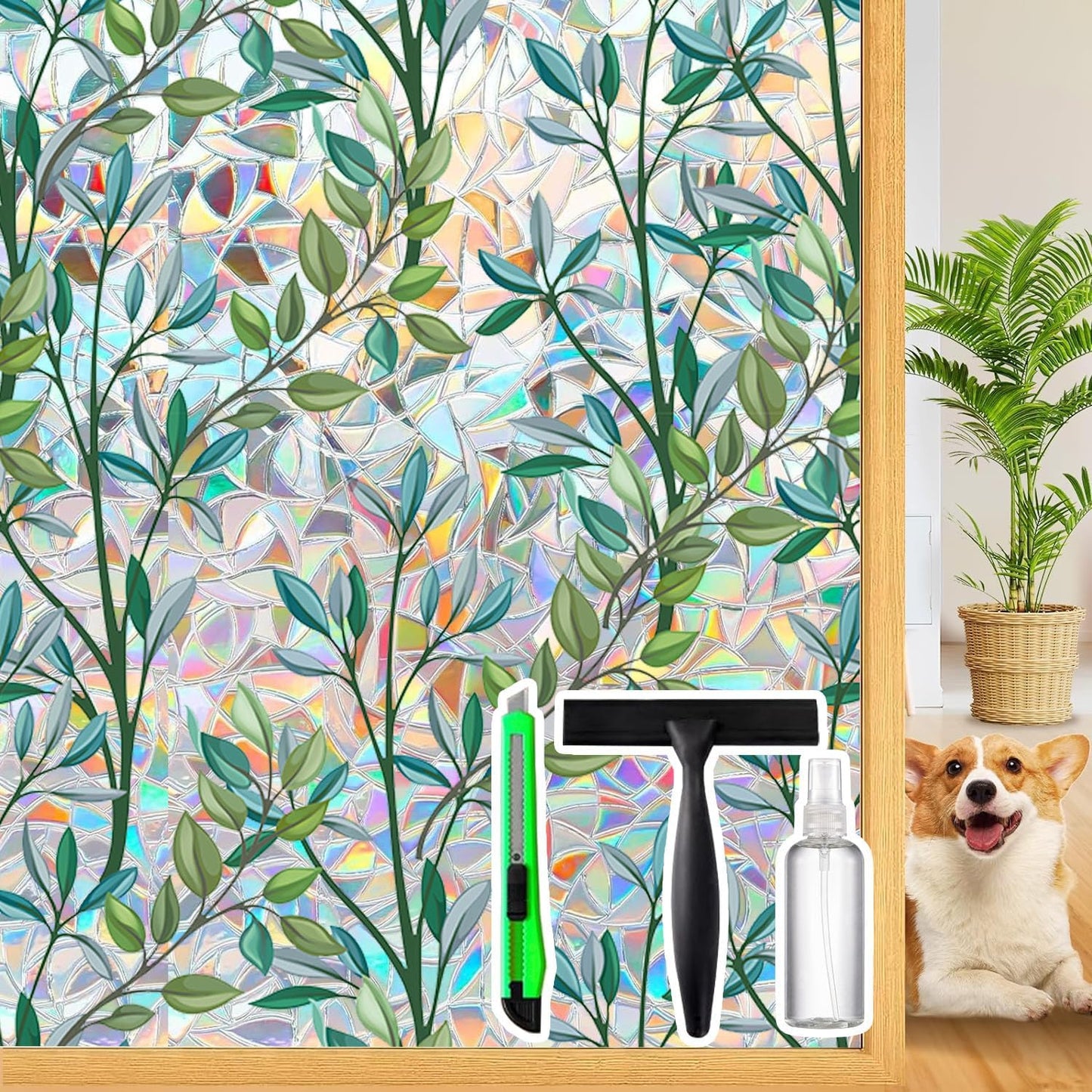 Rainbow Privacy Film for Glass Windows - Stunning 3D Decals