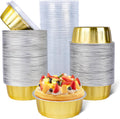Beasea Disposable Ramekins with Lids 8 oz 4 in - Reliable Single-Serve