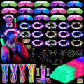 142 PCS Glow in the Dark Party Supplies Bulk Pack - Bright Variety