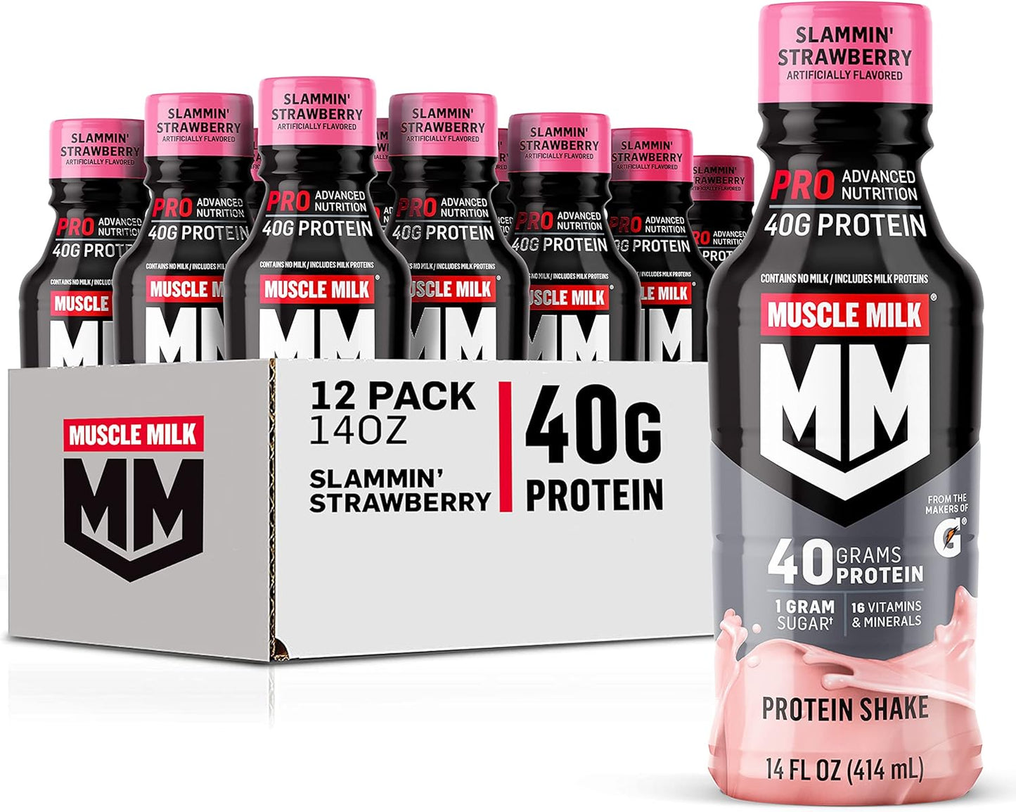 Muscle Milk Pro Series Protein Shake - Slammin' Strawberry Flavor