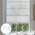 No Drill Roman Shades for Windows 54in x 72in - Easy Cordless Install