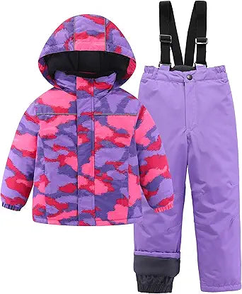 Hiheart Boys Girls Winter Ski Jacket & Pants Set for Cold Weather
