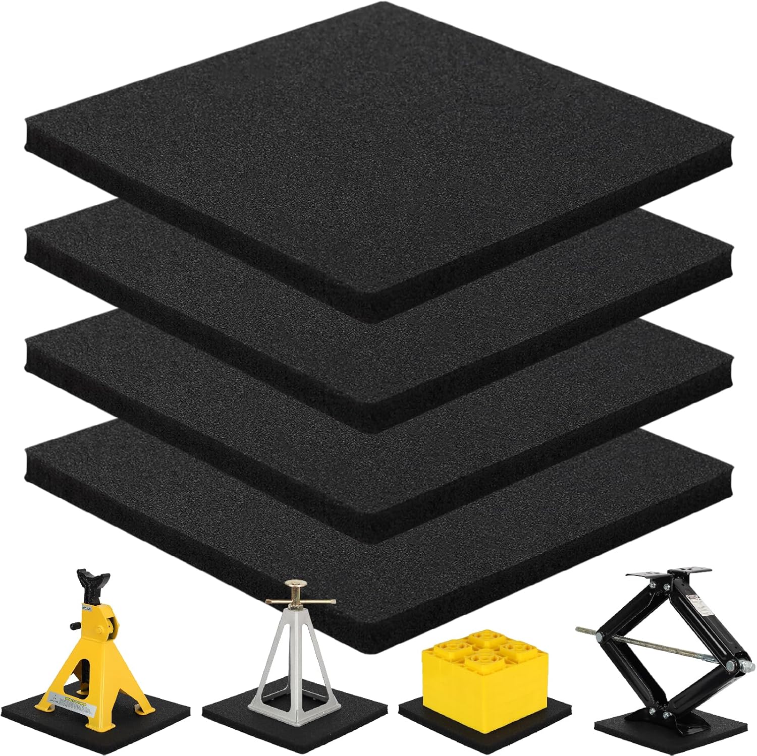 OULEME RV Leveling Block Flex Pads for Stabilizers & Jacks