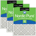 Nordic Pure 14x20x1 Pleated Air Filters MERV 13 Plus Carbon 3 Pack