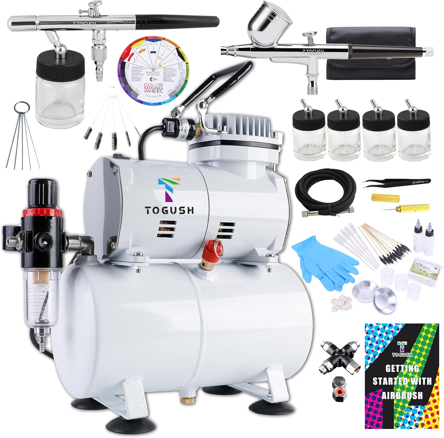 Professional Airbrush Kit: Double Action Precision