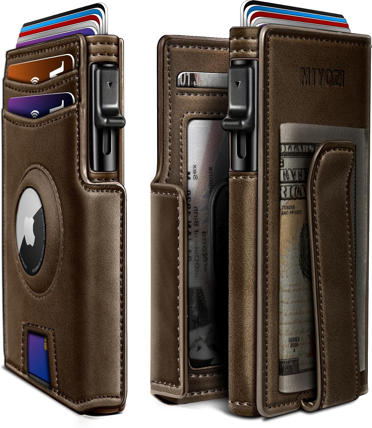 Airtag Wallet for Men with Money Clip and RFID Blocking Design