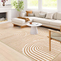 Abstract Machine Washable Rug 8x10 - Ultra-Soft, Non-Slip Accent Rug
