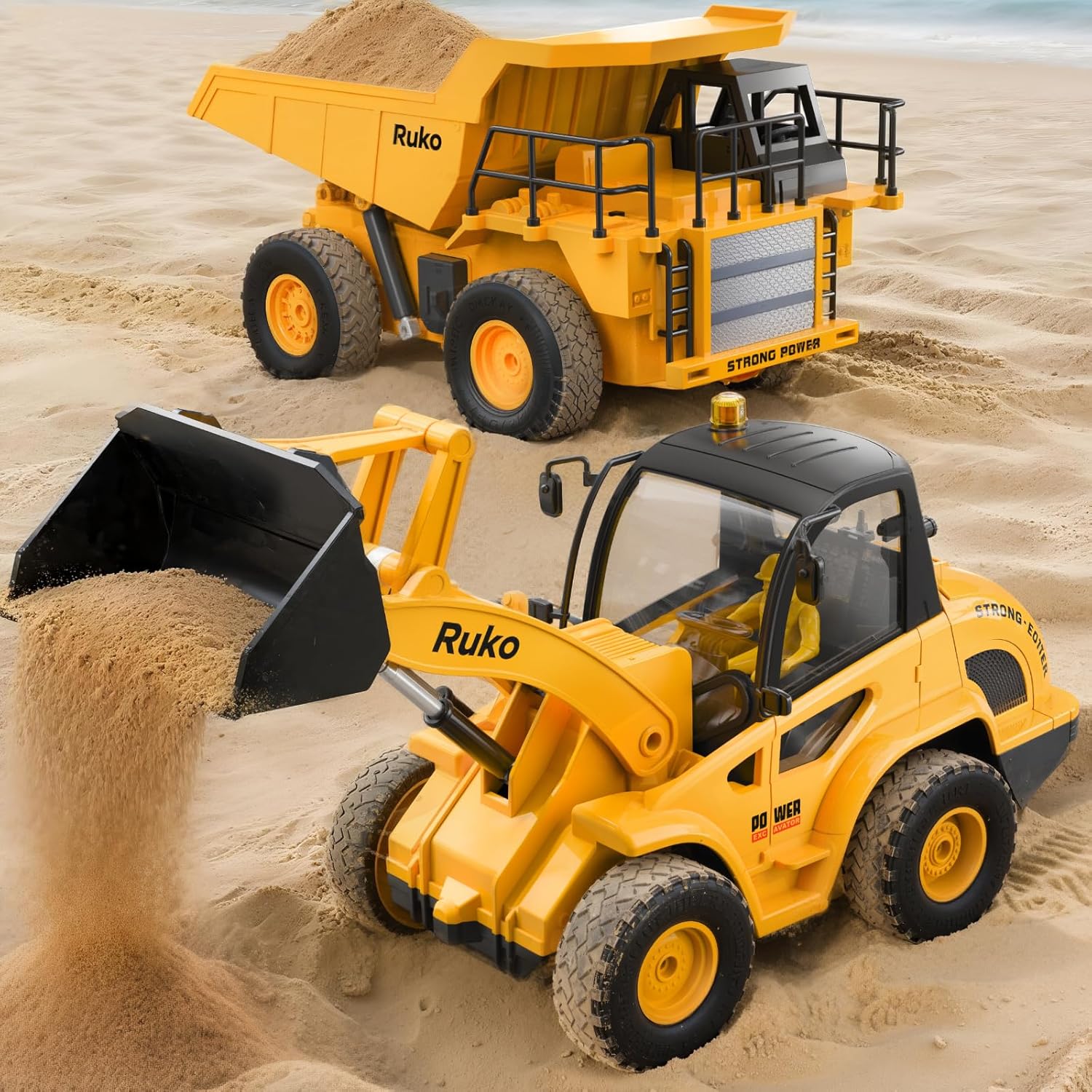 Ruko 1560 Construction Toy Set for Kids - RC Dump Truck & Loader