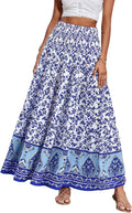 Summer Maxi Skirt - Boho Floral High Waist A Line Maxi Skirt