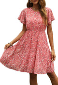Manydress Chiffon Floral Skater Dress - Flattering Summer Fit