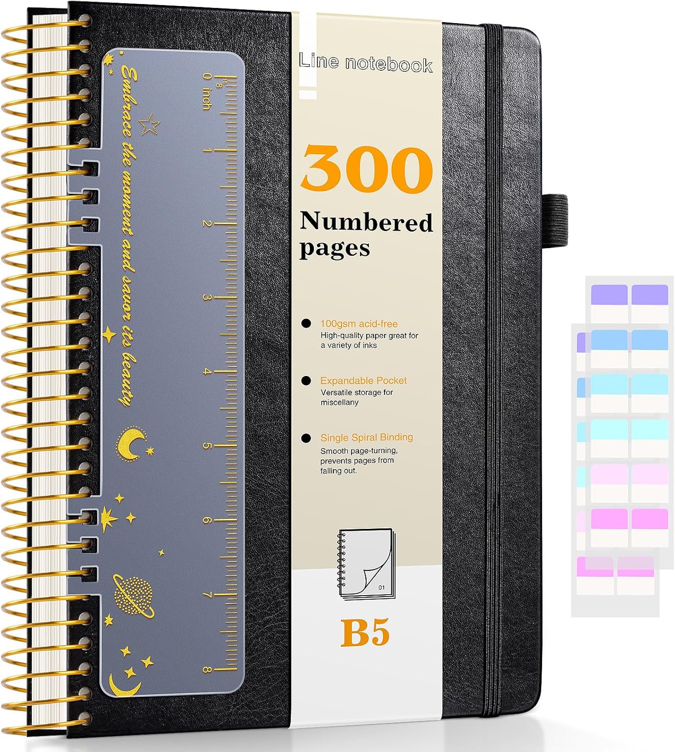 Premium Leather Spiral Journal with 300 Pages