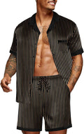 Satin Silk Pajamas Set for Men - Lightweight Summer Sleepwear Men's