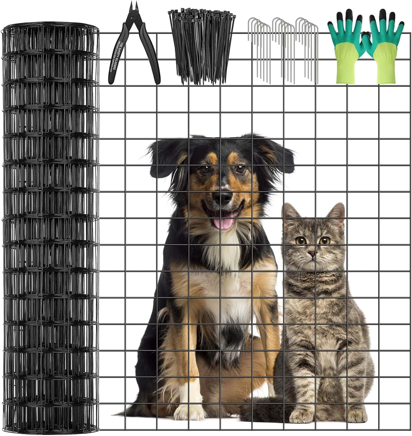 Black Welded Wire Fence 36in x 59ft for Garden and Yard Use