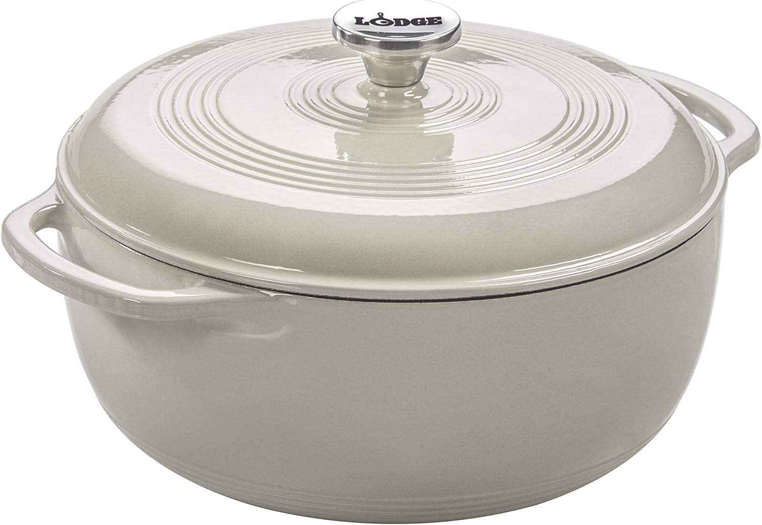 Lodge 6 Quart Enameled Cast Iron Dutch Oven for Versatile Cooking