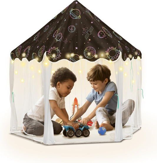 Galaxy Adventure Tent Playhouse with Star Lights