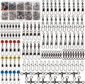 JSHANMEI Fishing Swivels Kit - 115pc Assorted Terminal Tackle