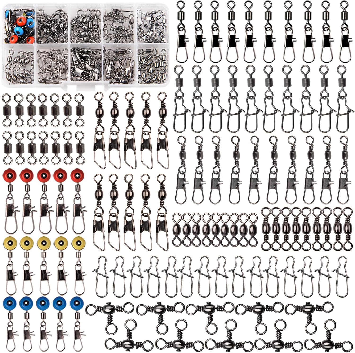 Strong Fishing Swivel Kit by JSHANMEI