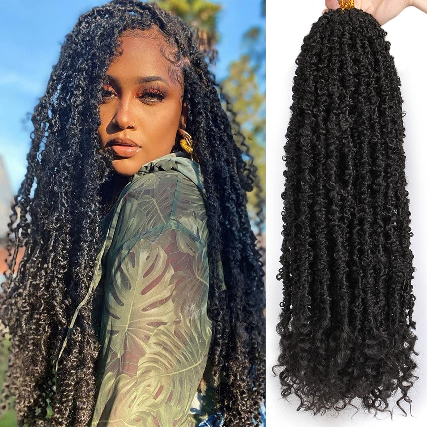 Leeven 24 Inch Pre-twisted Butterfly Locs Crochet Hair Review