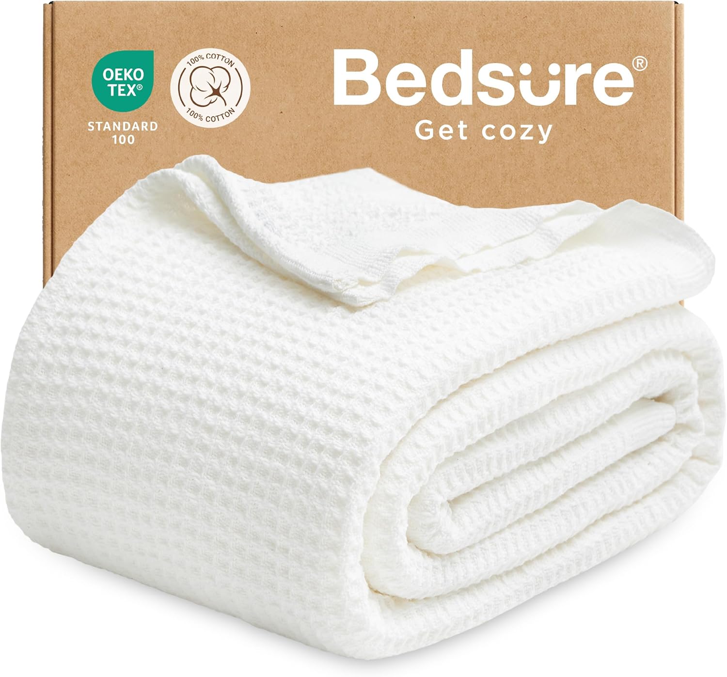 Bedsure 100% Cotton Blanket Twin XL - Soft & Breathable