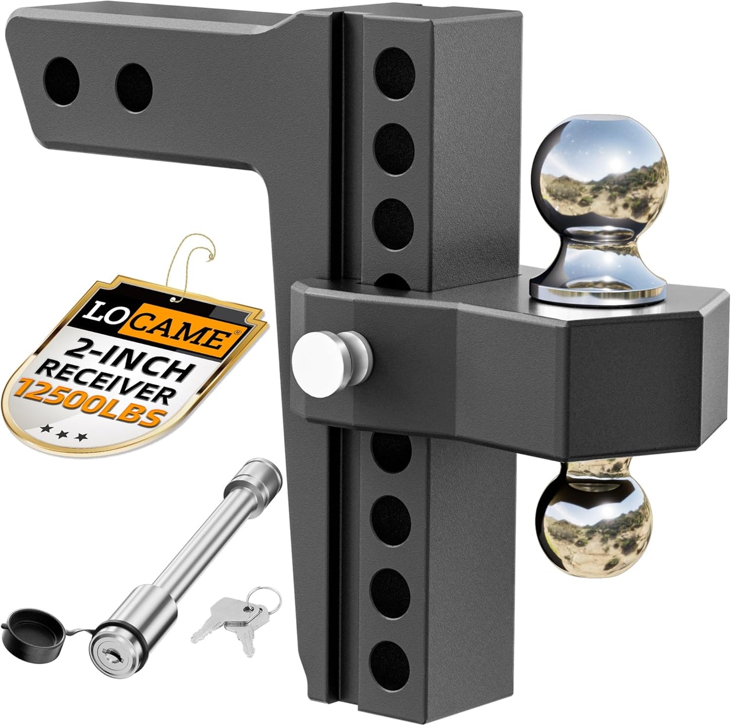 LOCAME Adjustable Trailer Hitch for Heavy Duty Trucks and RVs