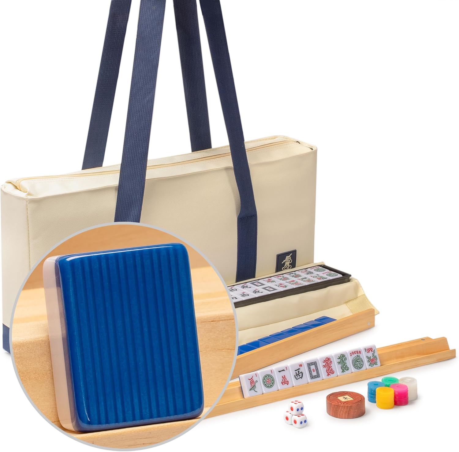 Yellow Mountain Imports American Mahjong Set with Tote Bag