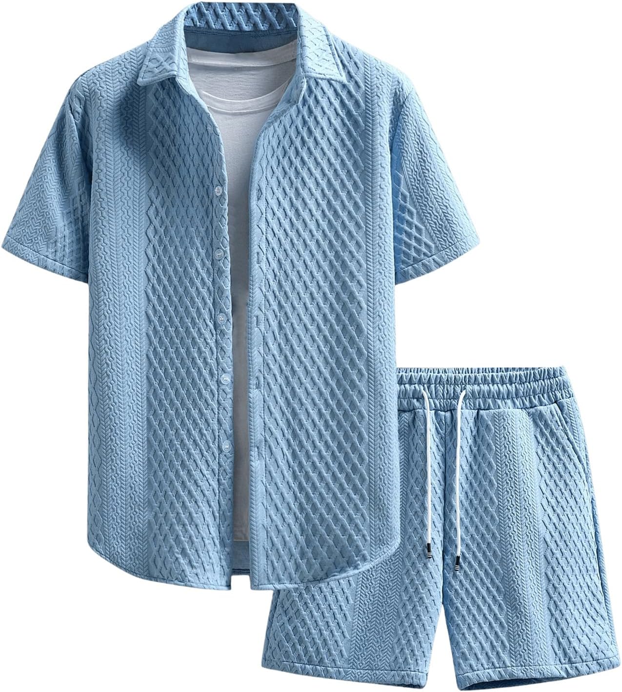 GORGLITTER Men's 2 Piece Outfits for Stylish Summer Comfort