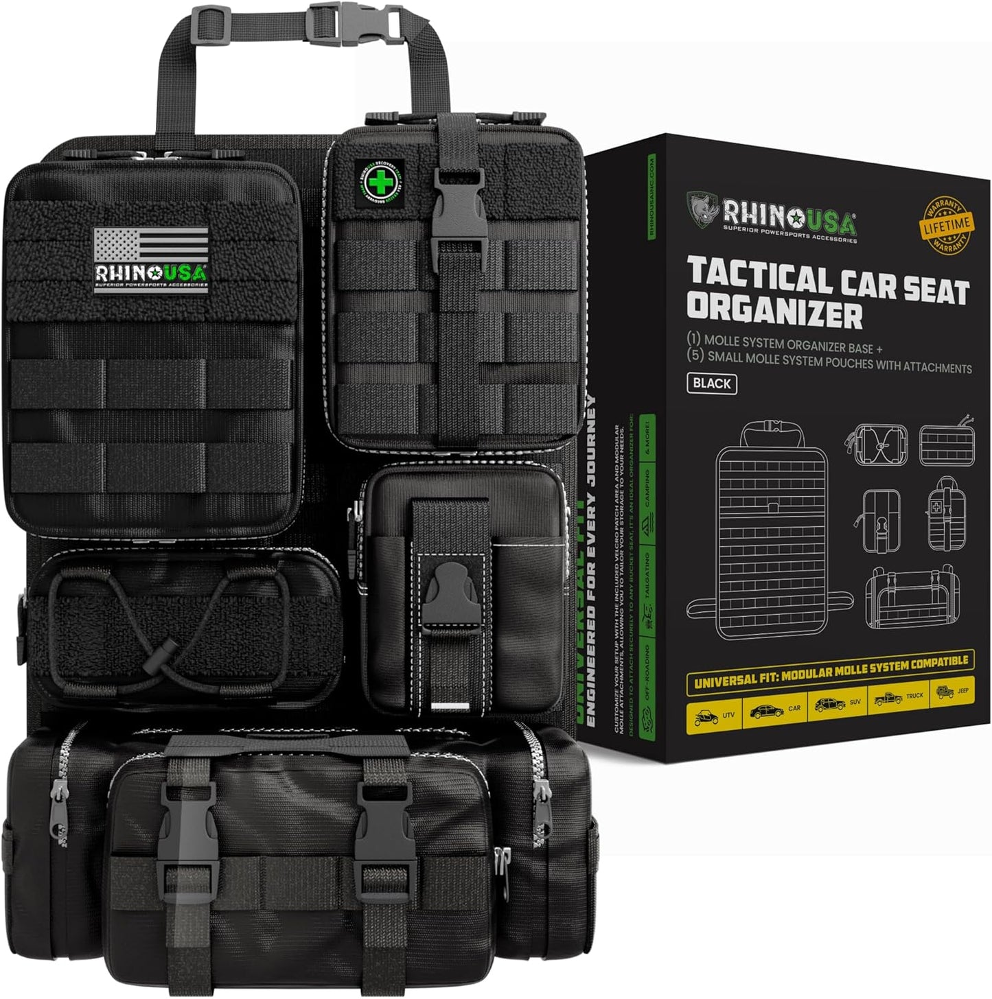 Tactical Car Seat Organizer for Maximum Storage and Organization
