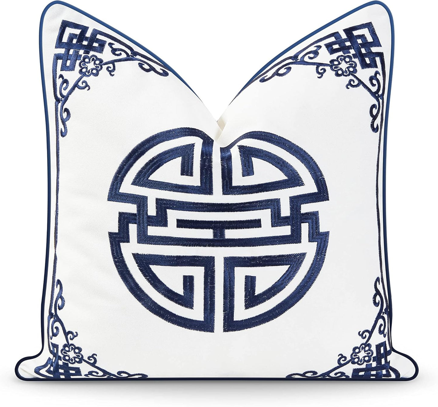 Hofdeco Premium Coastal Hampton Style 18x18 Throw Pillow Cover