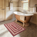 Homespice Autumn Maple Burgundy Braided Rugs 27x45 - Durable