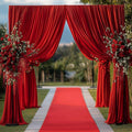 20ft x 12ft Red Backdrop Curtains for Wedding - Long Wrinkle Free