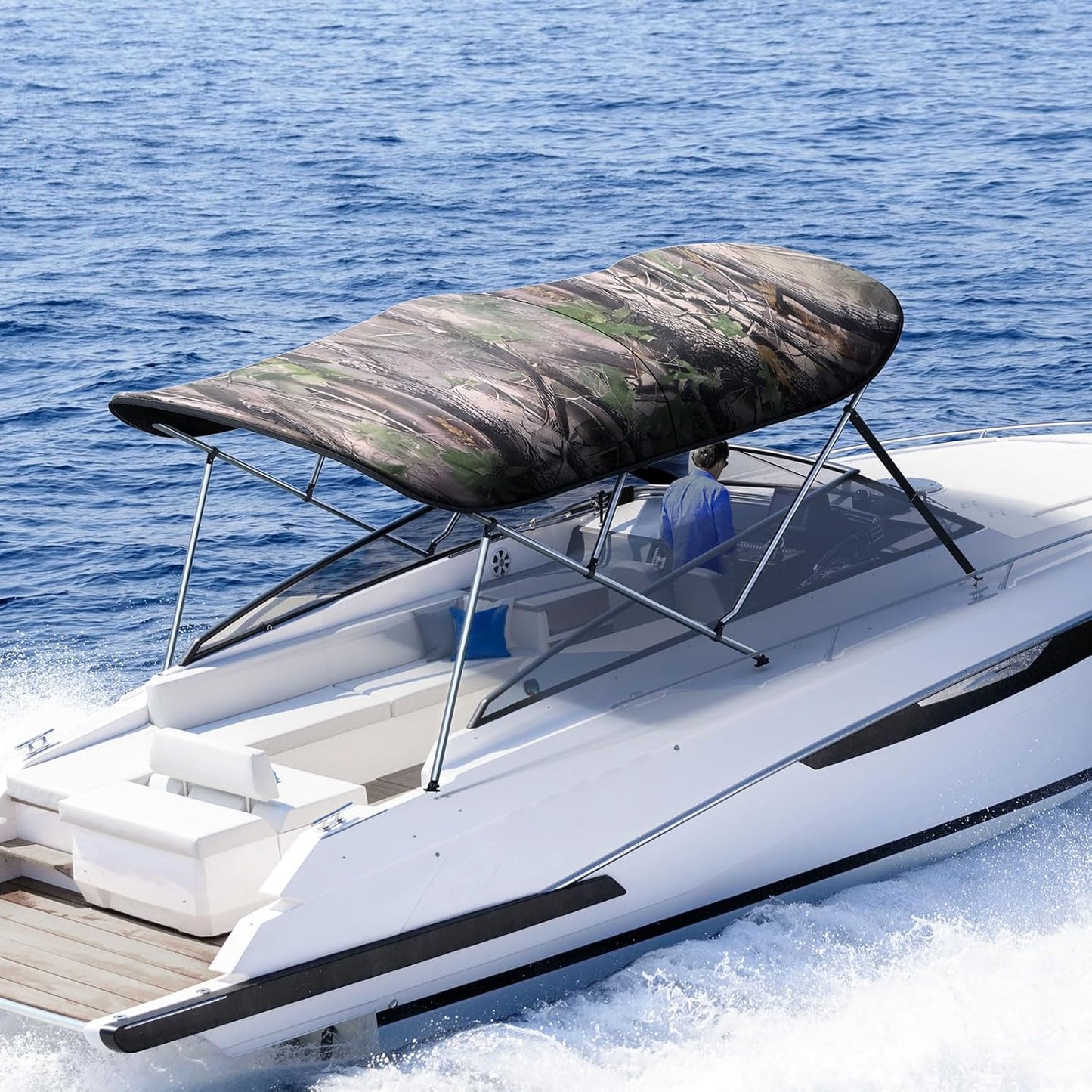 KING BIRD Bimini Boat Top Cover Waterproof Canopy for Boats