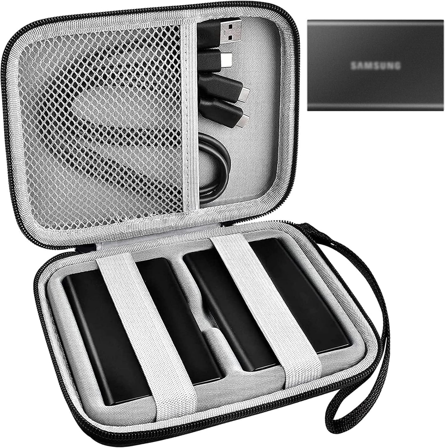 Protective Travel Case for Samsung T7 SSDs - Keep Your Data Safe On-The-Go!