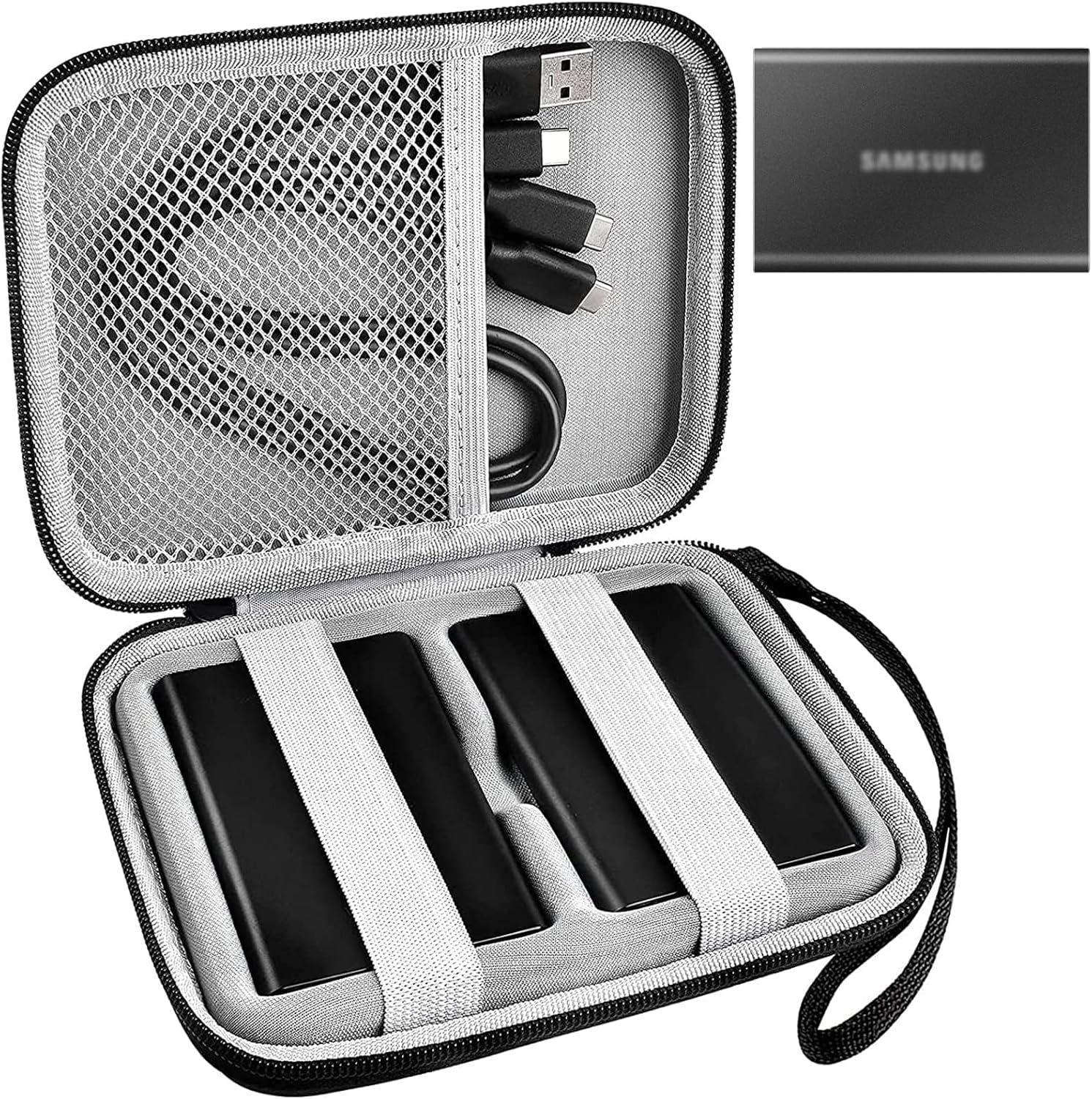 Protective Travel Case for Samsung T7 SSDs - Keep Your Data Safe On-The-Go!