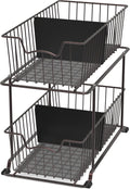 SimpleHouseware 2 Tier Cabinet Wire Basket Drawer Organizer - Space