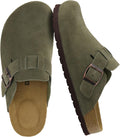 Genuine Suede Clog Mules for Women - Slip On Comfort