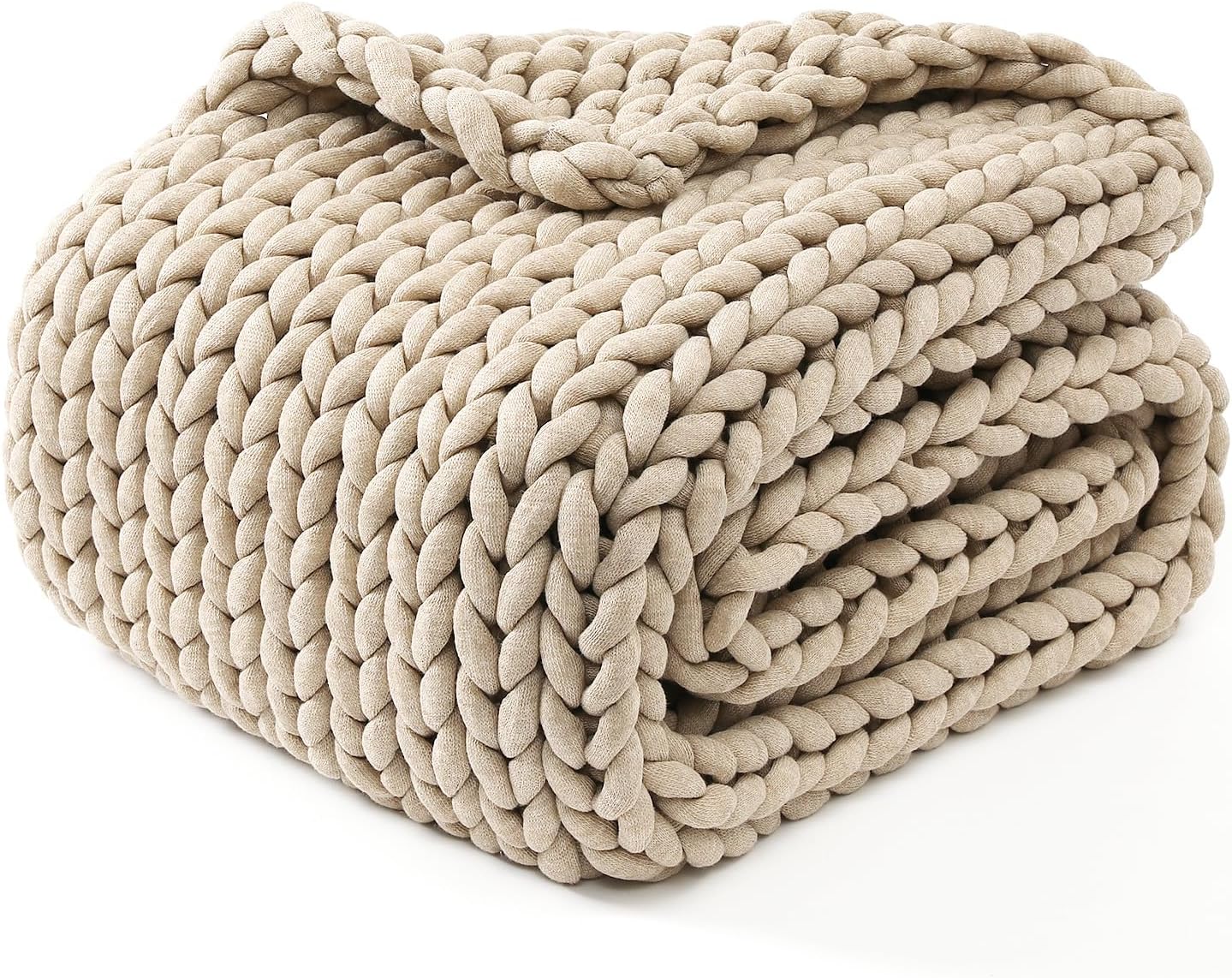 YnM Chunky Throw Blanket - Cozy Hand Knitted Home Decor Piece