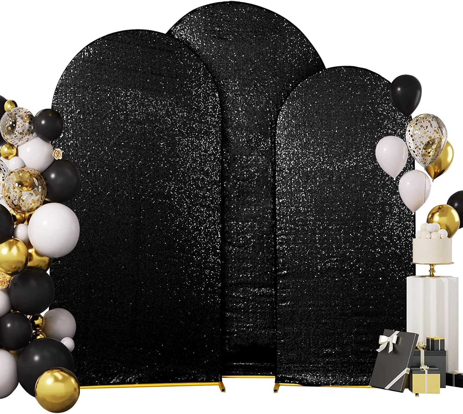 Eternal Beauty Set of 3 Arch Backdrop Covers for Events