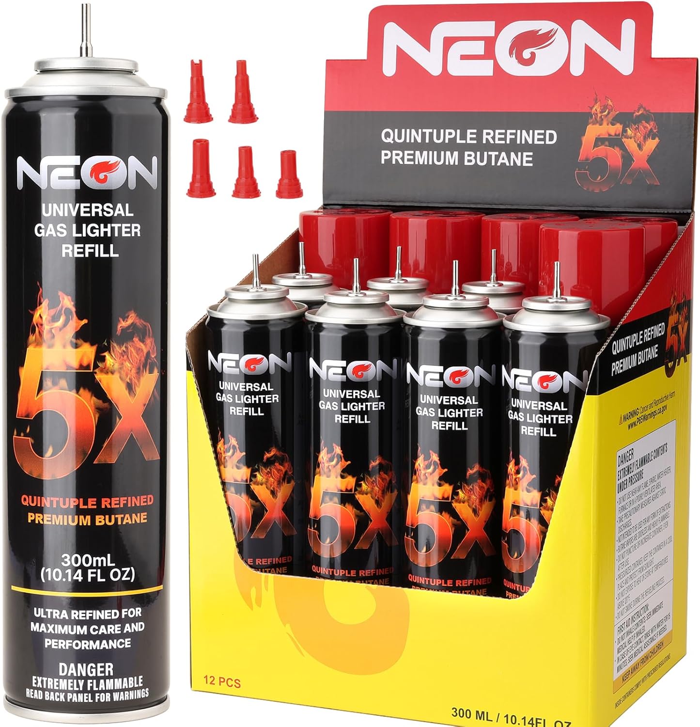 NEON Butane Fuel 300ml - Premium Refined Butane Refill Cans