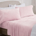 King Micro Fleece Sheet Set Light Pink - Extra Deep Pockets Cozy