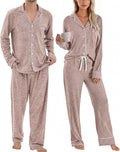 Matching Pajamas for Couples Button Down Loungewear - Soft Warm