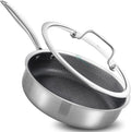 LOLykitch 3 Quart Hybrid Stainless Steel Saute Pan 10 in - Durable
