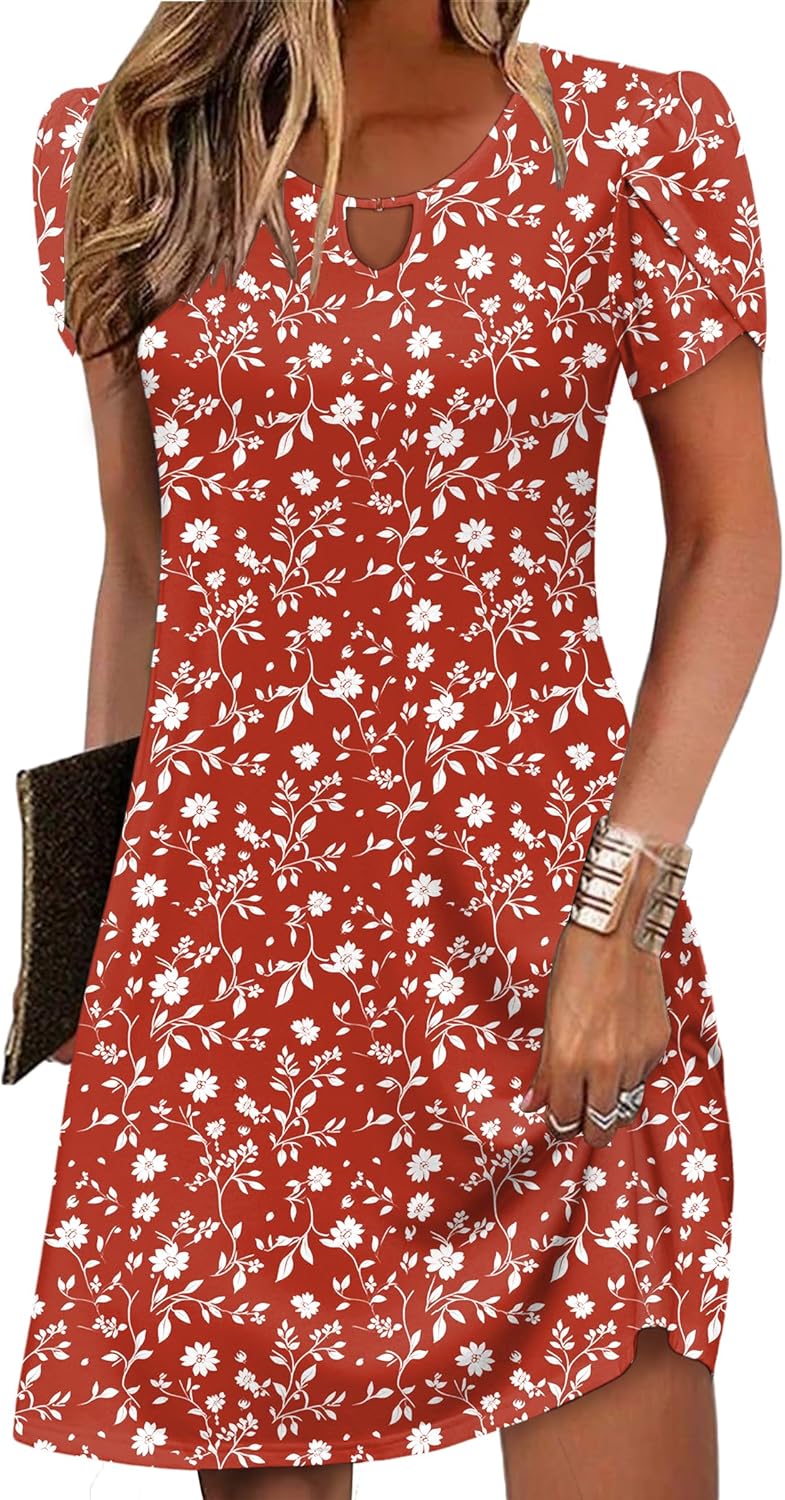 Zeagoo Women's Casual A-Line Dresses with Pockets for Summer