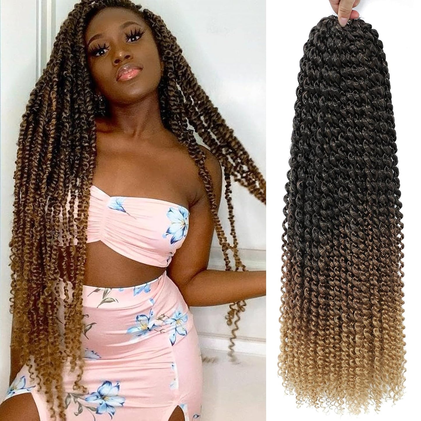 Passion Twist Hair 30 Inch Water Wave Crochet Hair for Braids
