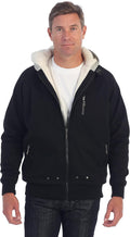 Gioberti Men's Soft Heavyweight Sherpa Lined Fleece Hoodie Jacket Fit