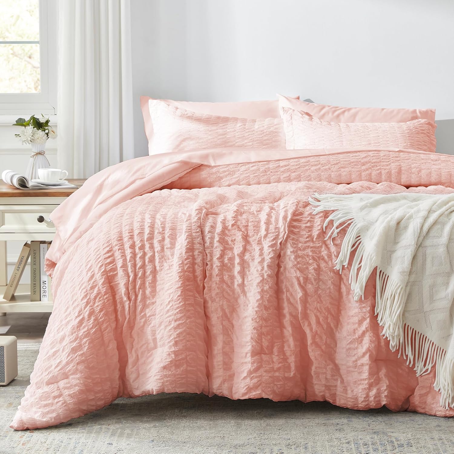 Zzlpp Queen Comforter Set 7 Pieces for Cozy All Season Bedding