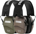Shooting Ear Protection Earmuffs 2 Pack - Green and Brown NRR 26dB
