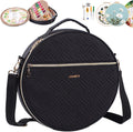 Round Embroidery Bag (Empty) - Spacious Organizer for Hoops and Floss
