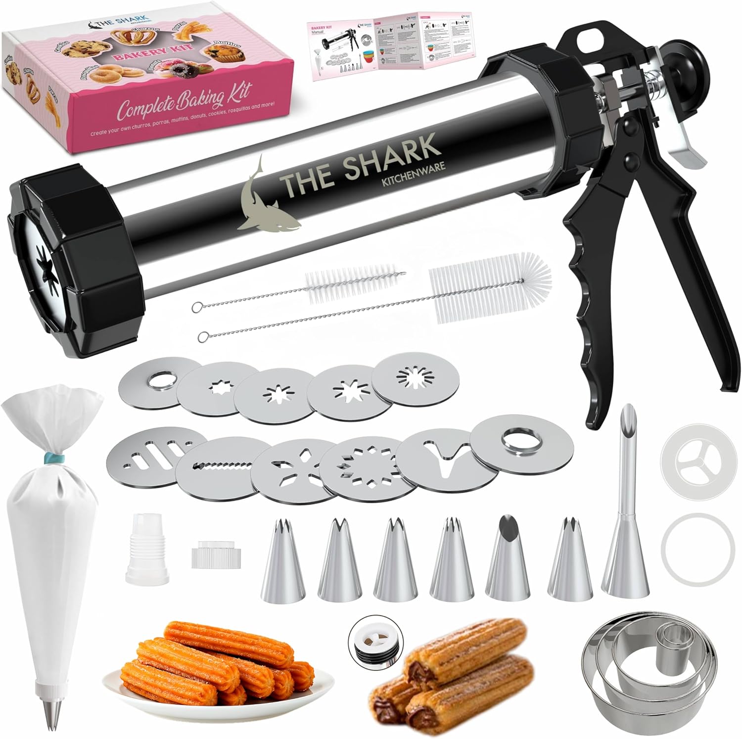 Churro Maker Machine - Durable Stainless Steel 304 Churros Set