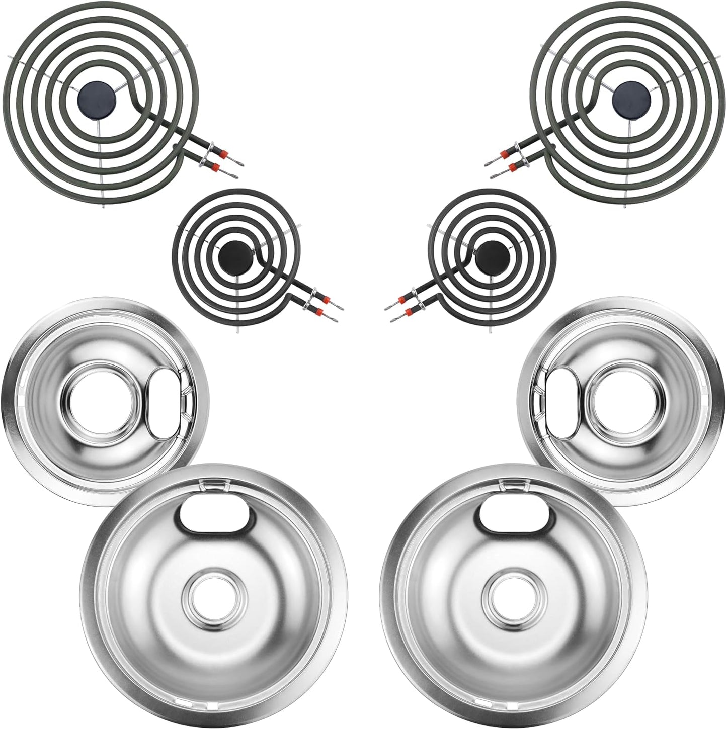 Electric Stove Burner Drip Pans and Elements for Whirlpool