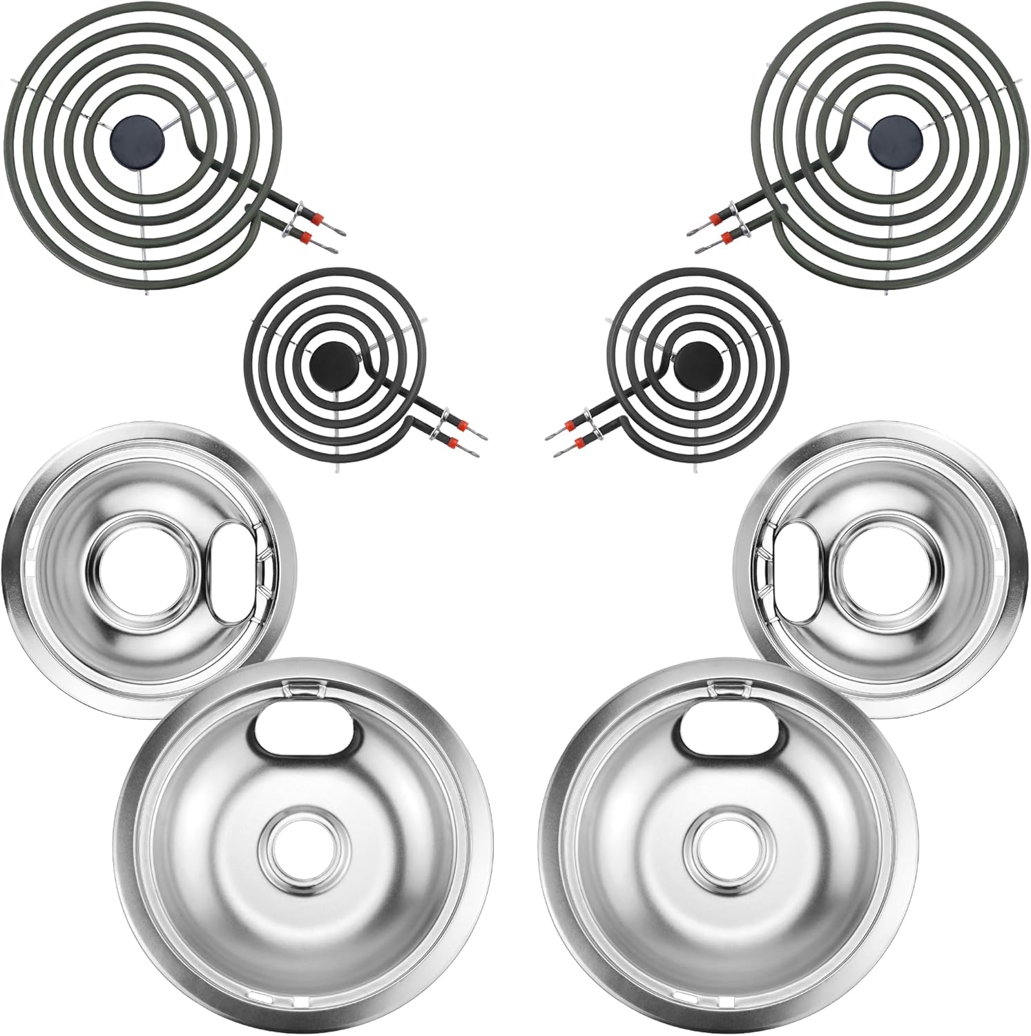 Electric Stove Burner Drip Pans and Elements for Whirlpool